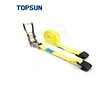 TOPSUN  2inch 10000lbs cargo load securing printed tie down straps with steel flat hook